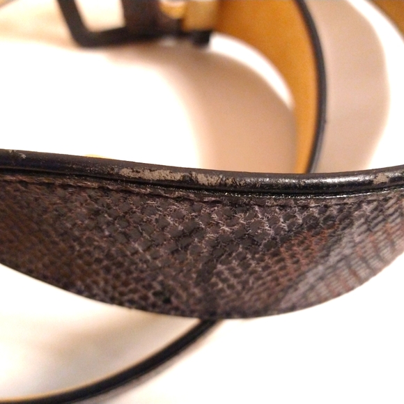 BLACK/BROWN/GREY SNAKE EMBOSSED WIDE BELT L USA - Picture 2 of 6